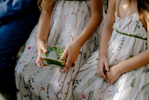 Flower Girls Grace in Garden Lace: The Tale of a Tuscan Wedding Story with EleStory