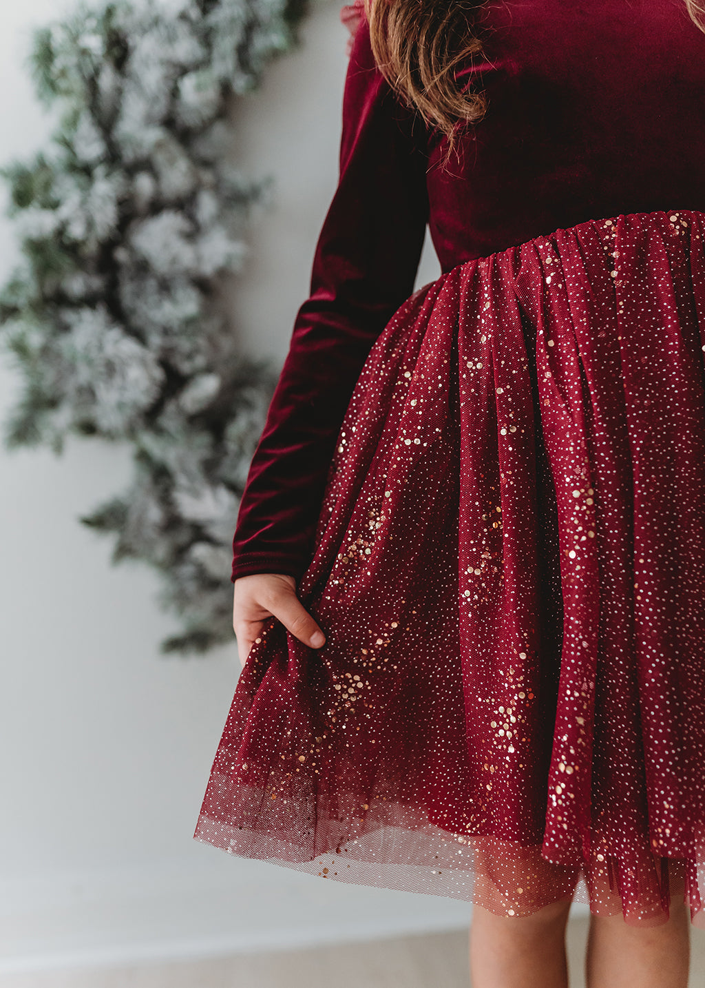 Velour Ballerina Dress - Red Velvet